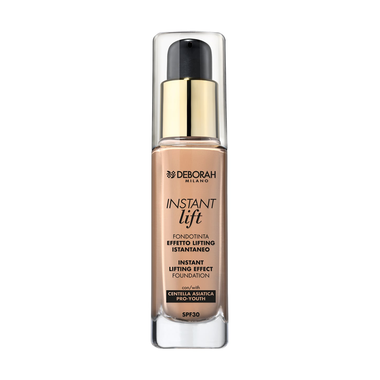 Уцінка! Тональна основа для обличчя Deborah Instant Lift Foundation SPF 30, з ліфтинг ефектом, 04 Apricot, 30 мл
